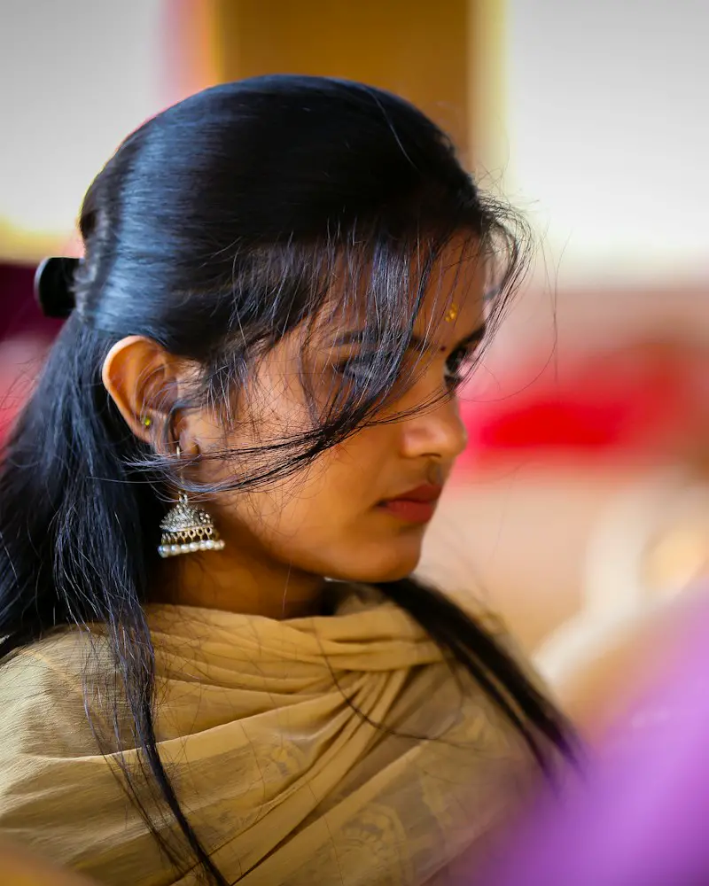 A student working on her spoken English.